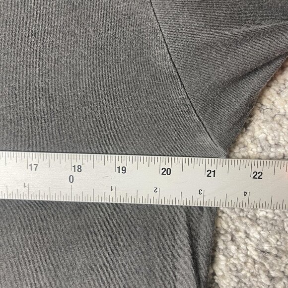 The Great Shirt Womens Large Gray Crewneck Rolled Cuff Cotton Made in USA Tee - Picture 3 of 6